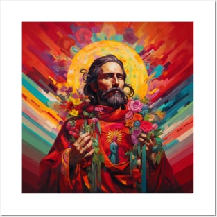 Colorful Prayer Jesus Christ Love is Love Posters and Art